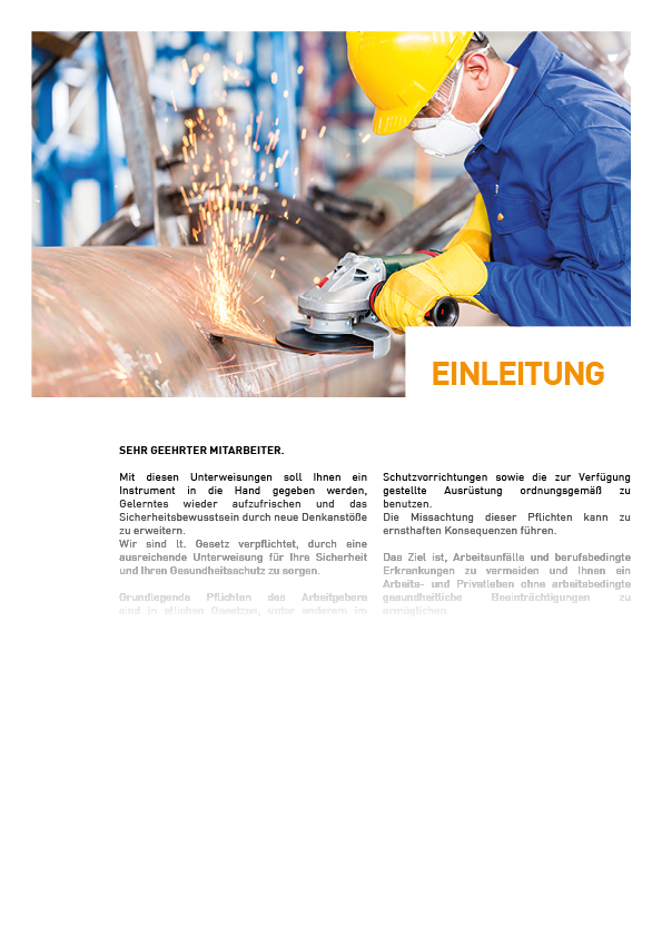 Einleitung - Unterweisung / Arbeitsanweisung - SAFEGUARD