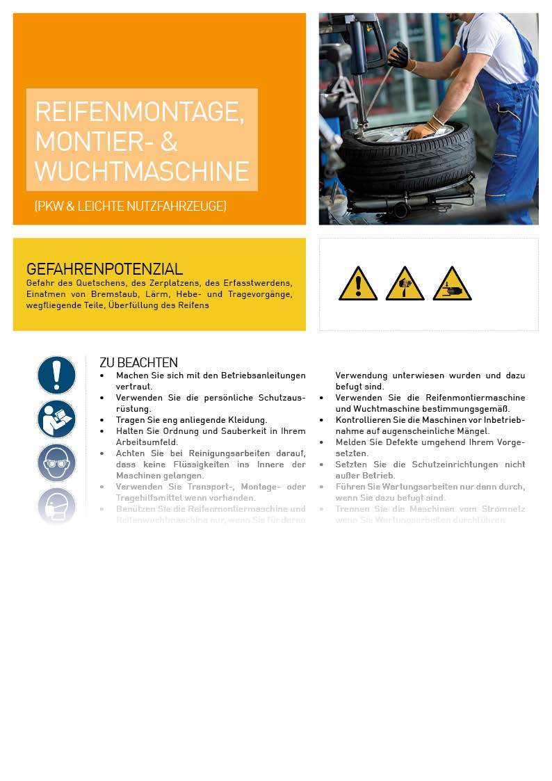 Reifenmontiermaschine - Räder wuchten PKW - Unterweisung ...