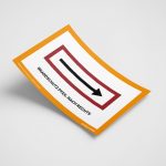 Kotenloser Aushang Brandschutz Pfeil nach rechts