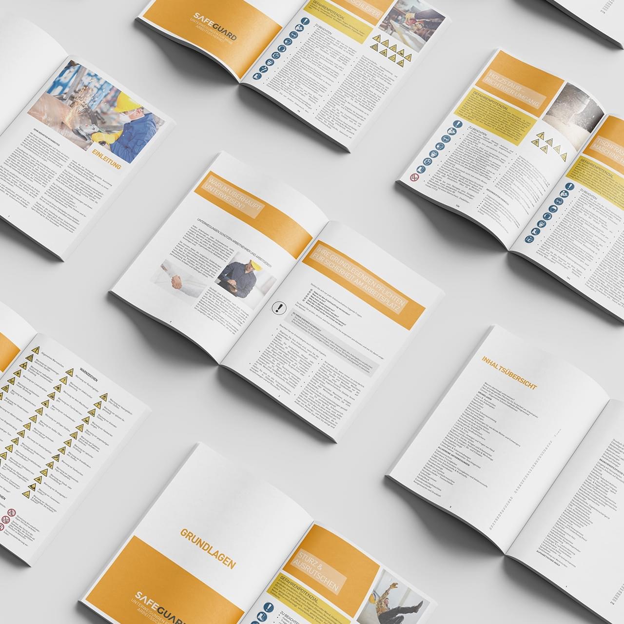 Vorschau des Inhalts der Unterweisungsbroschüre für die Tischlerei