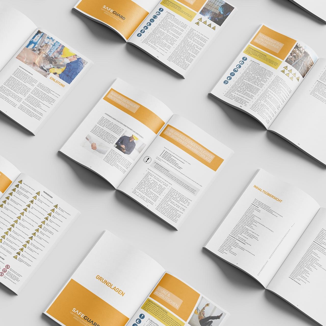 Vorschau des Inhalts der Unterweisungsbroschüre für Dachdecker und Dachspengler