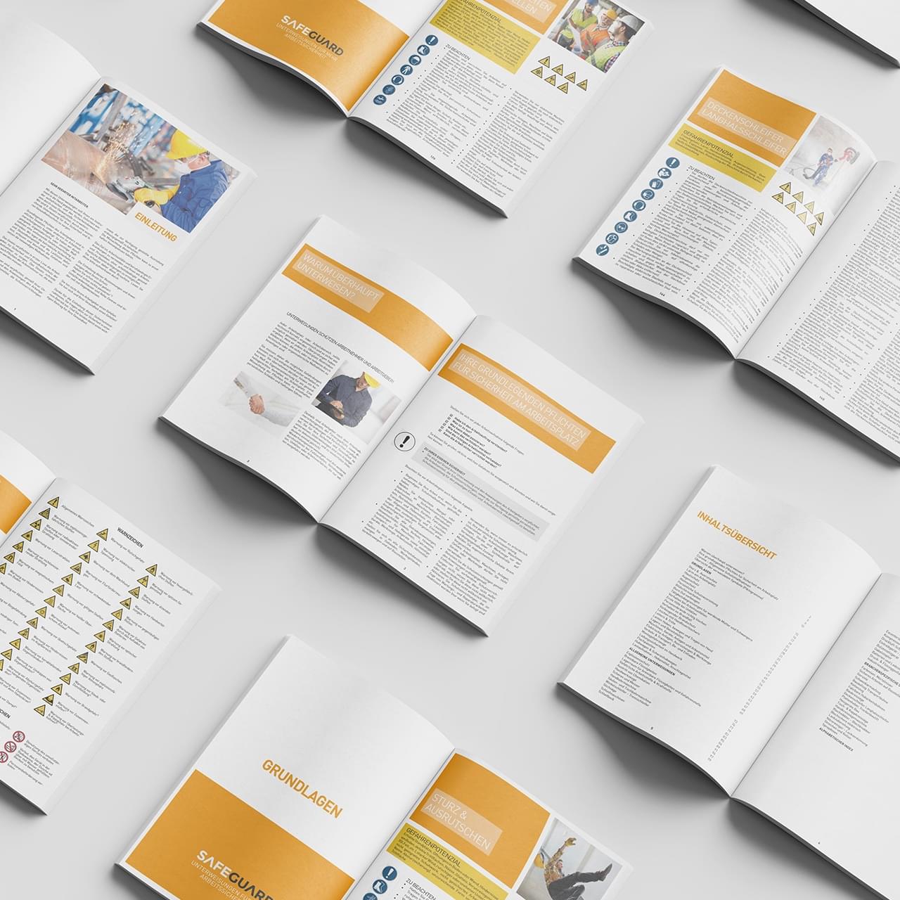 Vorschau des Inhalts der Unterweisungsbroschüre für den Innenausbau-Trockenbau